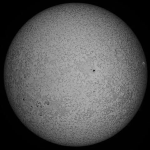 8/28朝の太陽(Hα少し長波長側)