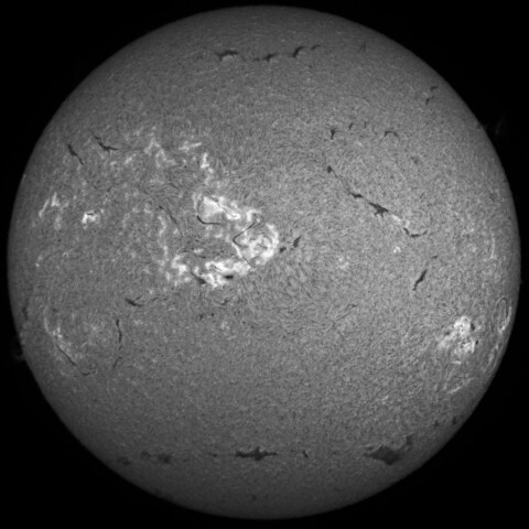 10/2朝の太陽(Hα中心付近)