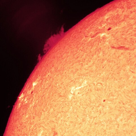 11/22朝の太陽(4287、4288、4289、4290とプロミネンス)