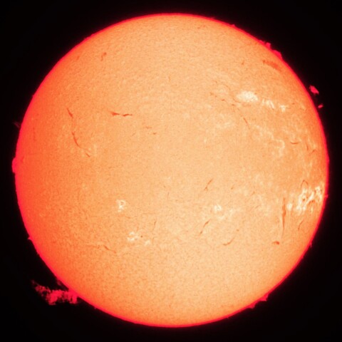 12/11昼の太陽(Hα中心付近)