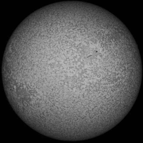 12/28朝の太陽(Hα少し長波長側)