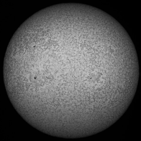 1/18朝の太陽(Hα少し長波長側)