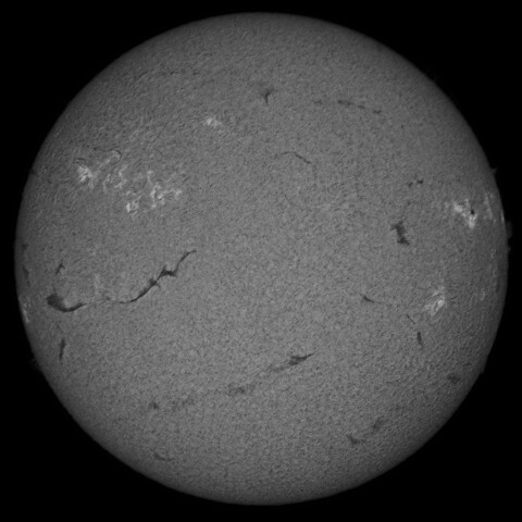 3/12昼の太陽(Hα中心付近)