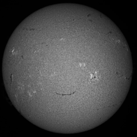 3/20朝の太陽(Hα中心付近)