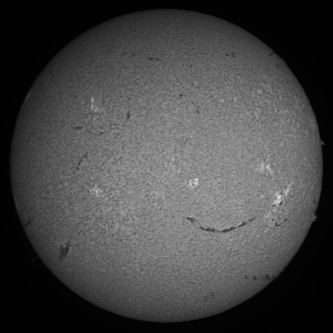 3/22朝の太陽(Hα中心付近)