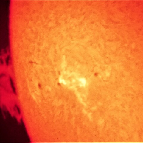 5/21朝の太陽(M5.2フレア発生後)