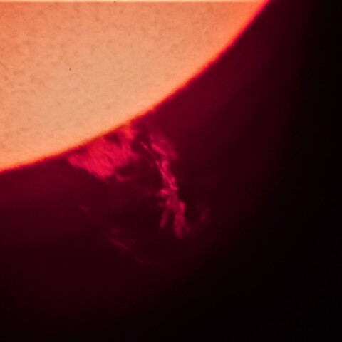 6/25朝の太陽　プロミネンス