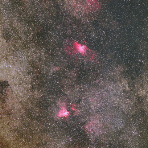 M16 わし星雲　M17 オメガ星雲