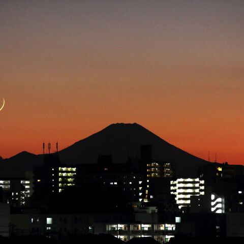 元旦の夕暮風景