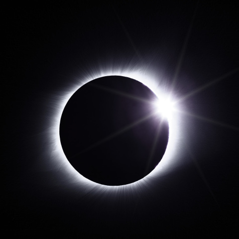 アメリカ日食のダイヤモンドリング