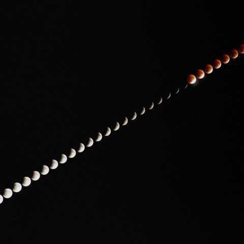 2025年 皆既月食 比較明合成