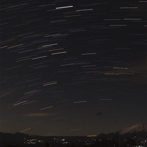 小浅間山に沈むカノープス