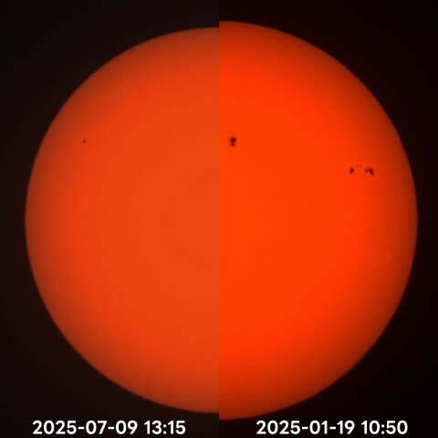 太陽の視直径比べ