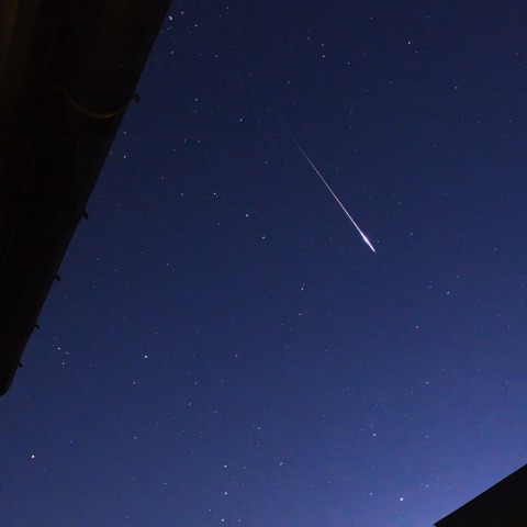 夏のオリオンと流星