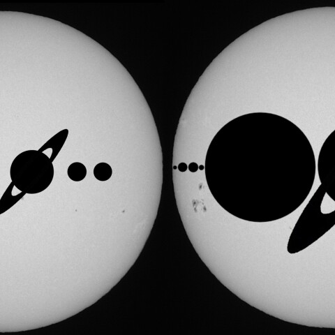 もしも太陽面通過の位置に太陽系が集まったら