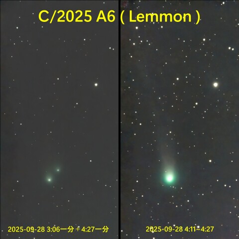 SeestarS50で撮影したレモン彗星