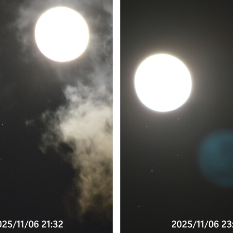 スーパームーン翌日のすばる食