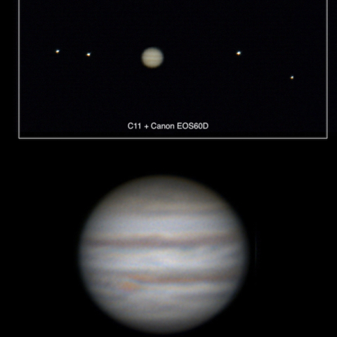 木星とガリレオ衛星（2023.10.30）