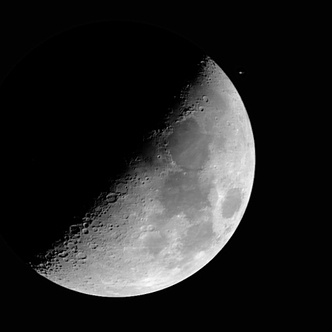 月と土星の接近（2024.12.08）