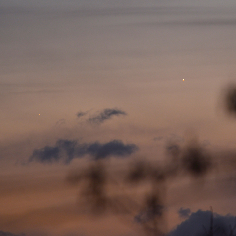 水星と土星の接近（2025.2.25）