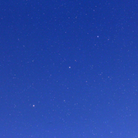 ３天体（火星、カストル、ポルックス）が再び一直線に並ぶ（2025.4.11）