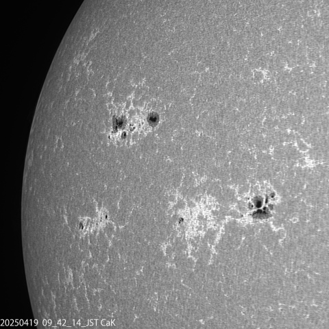 4/19の太陽　CaK光