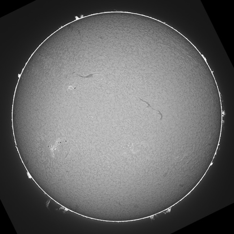 20230410の太陽　Hα線画像