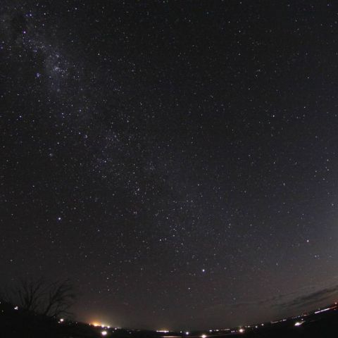 月・金星と南天の天の川