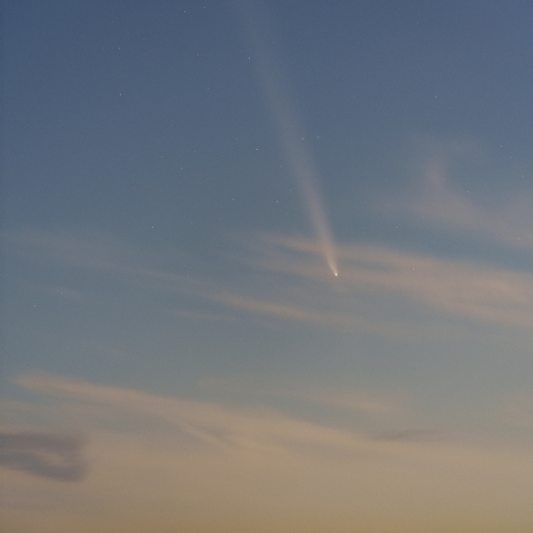 千葉県 明鐘岬からの紫金山・アトラス彗星
