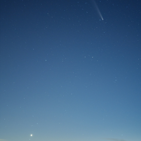 紫金山・アトラス彗星と金星のランデブー