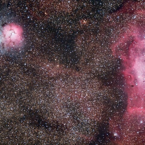 干潟星雲と三裂星雲