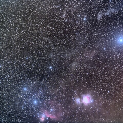 オリオン大星雲と魔女の横顔星雲