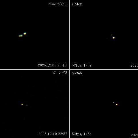 冬の重星(オリオン座以外：2025年)