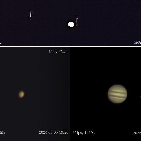 金星と木星