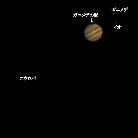 2017年7月31日の木星と衛星
