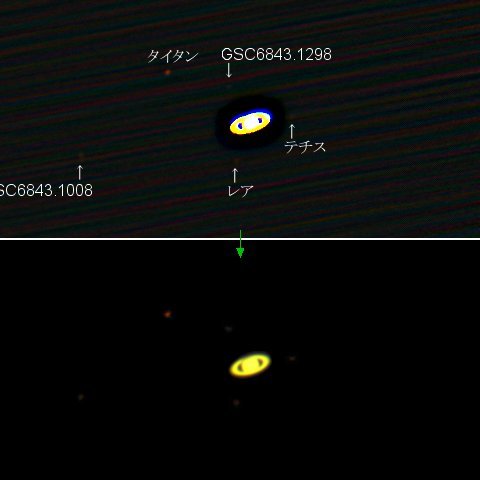土星と3衛星＋α