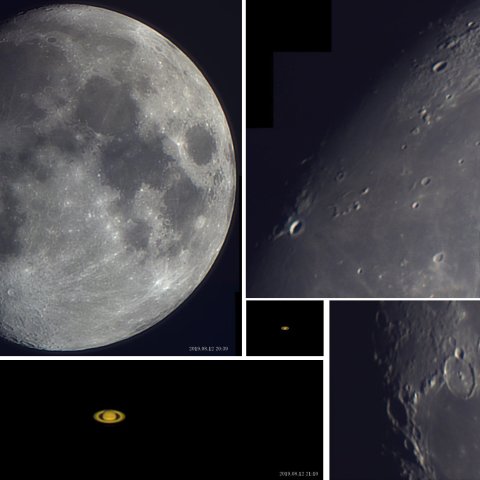 月齢11.3の月と土星