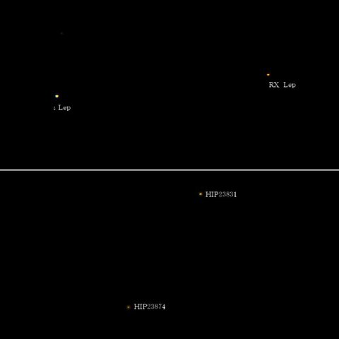 うさぎ座RXとうさぎ座ι