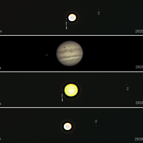 衛星の消失＆カリストの木星面通過