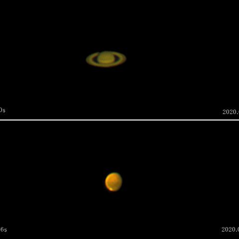 火星と土星