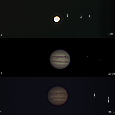 ガニメデの影と大赤斑