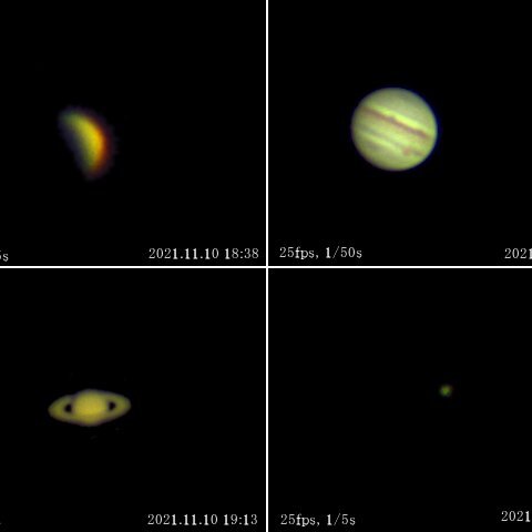 11月10日の4惑星