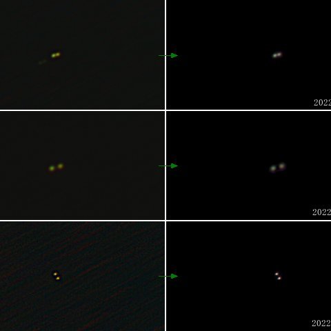 ヘルクレス座95番星と100番星