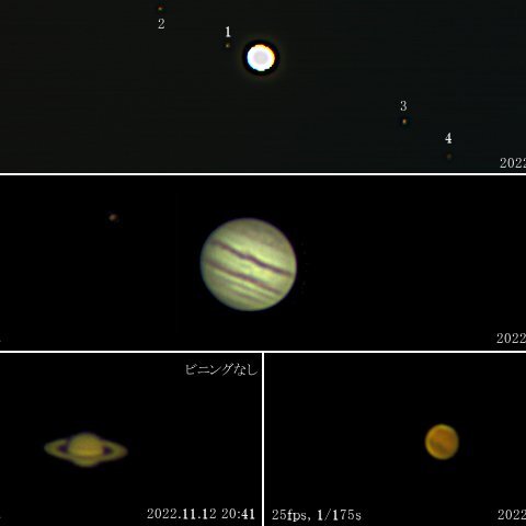 11月12日の3惑星