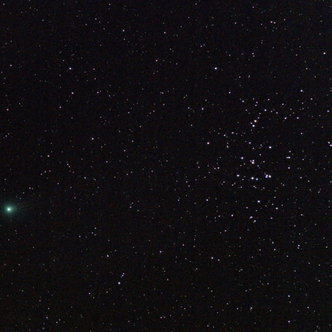 プレセペ星団とラブジョイ彗星