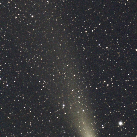 へび座付近を飛行する、紫金山・アトラス彗星(C/2023 A3)。