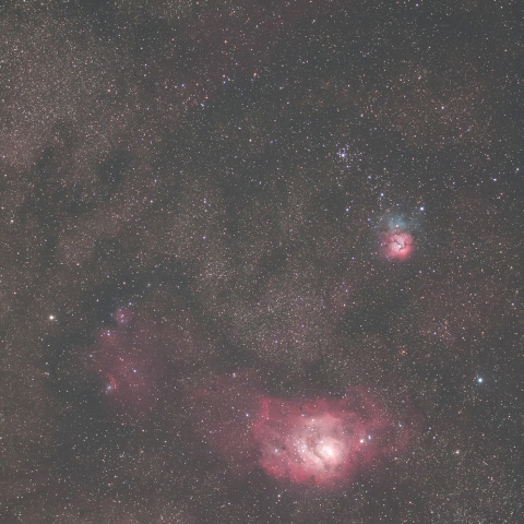 干潟星雲と三裂星雲