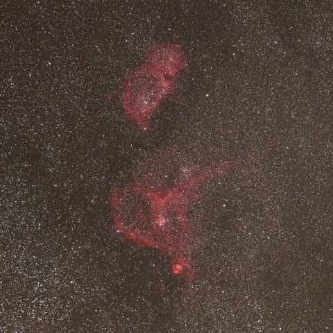 胎児星雲とハート星雲とh-χ