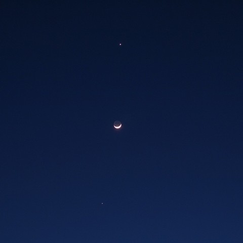 木星・月・金星の競演