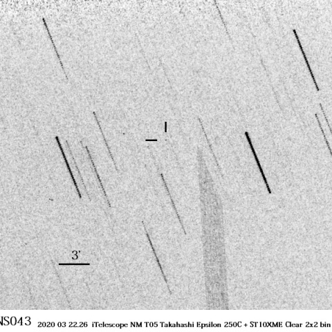地球に大接近する国産の地球接近小惑星NEOCP JNS043